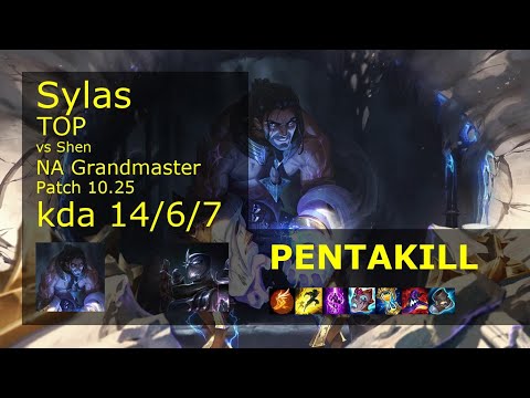 Sylas vs Shen Top - NA Grandmaster 14/6/7 Patch 10.25 Gameplay