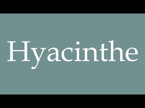 How to Pronounce ''Hyacinthe'' (Hyacinth) Correctly in French