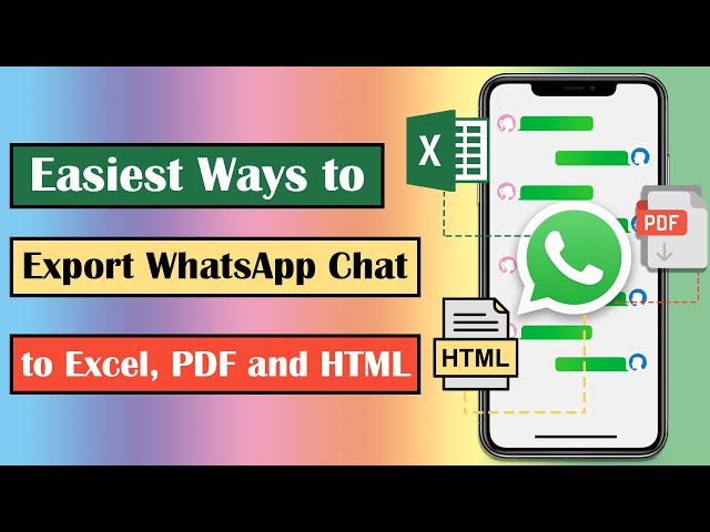 export whatsapp chats to excel, pdf, and html