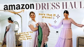 HUGE Amazon Dress Try-on Haul | in search of the perfect photoshoot dress | Modest Fashion Fall 2025