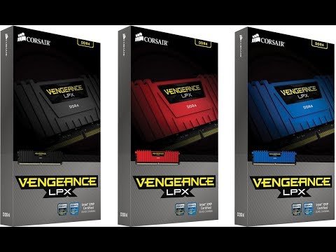 RAM CORSAIR DDR4 3000MHz 16GB Kit 2x8GB Vengeance LPX Juodas Skylake 1.35V XMP2.0 video