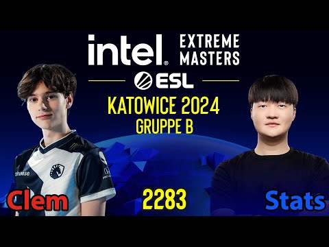 Gegenteilige Spiele 🇫🇷 Clem (T) vs 🇰🇷 Stats (P) - IEM Katowice 2024 - Gruppe B - StarCraft 2 - 2283