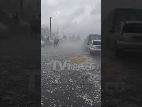 Erechim no Rio Grande do Sul sob tempestade de gelo ❄️
