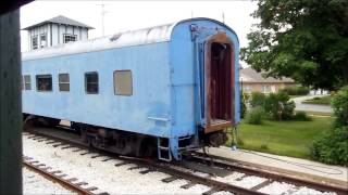 preview picture of video 'Vintage Train Grand Trunk Railroad Coopersville Marne Railway General Motors SW9 switcher locomotive'