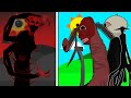 The Boiled One VS Doctor Nowhere Creatures 4 Analog Horror Stick Nodes Animation Fight