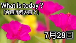 【What is today?】今日は何の日?(0728)|YouTube掲示板《ヒントストック》
