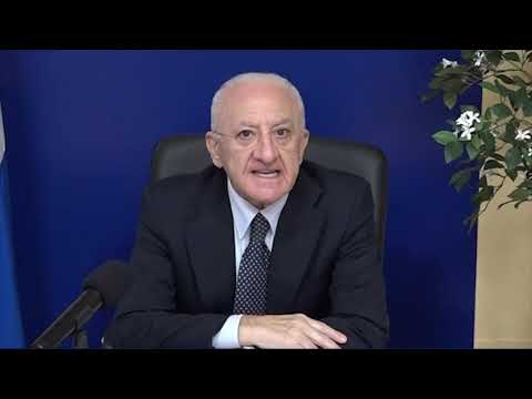 DE LUCA SUL CAPODANNO: "EVITEREI LE FESTE IN PIAZZA MA I COMUNI DECIDANO IN AUTONOMIA"