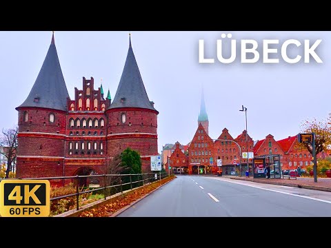 LÜBECK Germany 🇩🇪 | City Driving Tour 4K 🚗 Gothic Architecture & Baltic Atmosphere