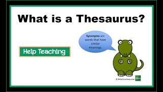 Using a Thesaurus | English Vocabulary Lesson