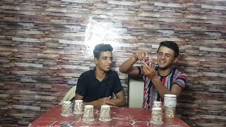تحدي  أكواب الحظ شوفوا شطلع  كرا ر 😂