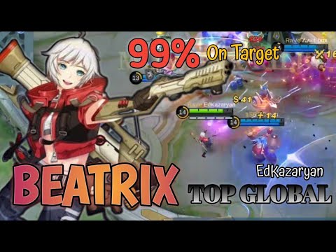 BEATRIX Sniper 99% On (HEADSHOT) - Top Global Beatrix EdKazaryan - Mobile Legends