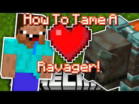 How to tame the ravager and other mobs in Mimecraft MCPE & Bedrock!!!