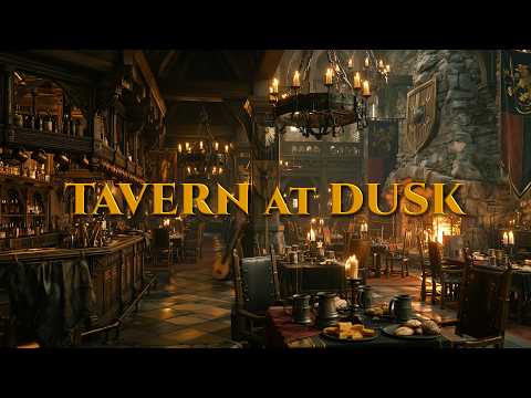 Tavern at Dusk | Medieval Fantasy Ambient Music for Focus, Study & Reading | 2 Hours