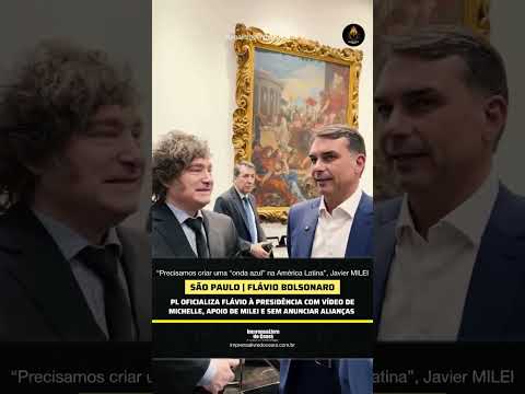 PL oficializa Flávio à Presidência com vídeo de Michelle, apoio de Milei e sem anunciar alianças