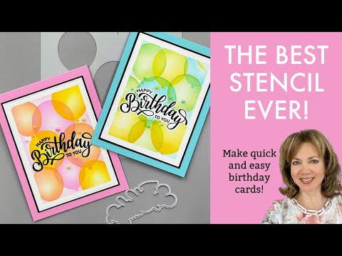 The Best Stencil Ever! Make quick and easy birthday cards!