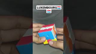 LUXEMBOURG🇱🇺  FLAG ON 3*3 RUBIK'S CUBE || CUBE PATTERN #shorts #trending #viral