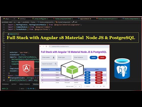 Full Stack Angular 18 Material Node Js Postgresql