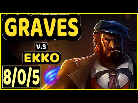 ZUAO (GRAVES) vs EKKO - 8/0/5 KDA JUNGLE GAMEPLAY - BR Ranked GRANDMASTER
