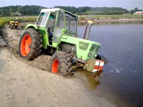 v rijssel rijdt deutz vast in drijfzand hillegom 1