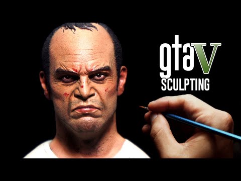 Sculpting Realistic Trevor Philips Sculpture Timelapse - Grand Theft Auto V GTA5