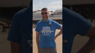 We just unveiled a huge sand portrait asking the PM if he wants his legacy to be Burnham-on-Sewage.