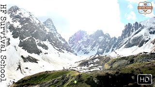 Hiking In The Mountain Dream - Colorful Lakes - Small video of a long hike - HF Survival School