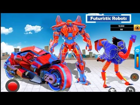 Flying Ostrich Robot Transformation | Lava Robot Game | Chari Games