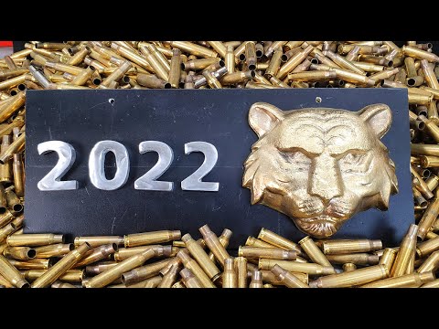 Casting  The Tiger- Trash to Treasure - Melting Cartrige Cases