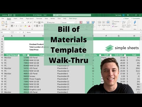 YouTube video about Get Your Free Bill of Materials (BOM) Template Today!