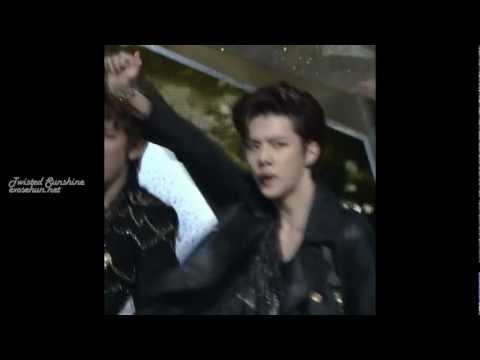 EXO-K Sehun's breath taking sexy look with his new hair. 120422 Inkigayo. 깐세훈!