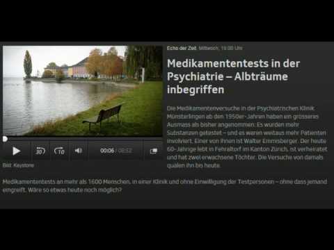 Radio - SRF - Echo der Zeit 02. 11. 2016 Medikamententests in der Psychiatrie