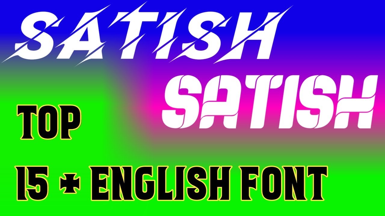 New top, english fonts download.