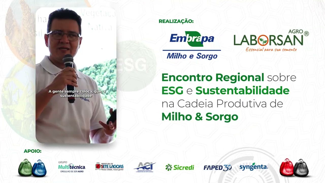 Depoimento de Jonas Oliveira, da Syngenta, no 1º Encontro Regional sobre ESG e Sustentabilidade