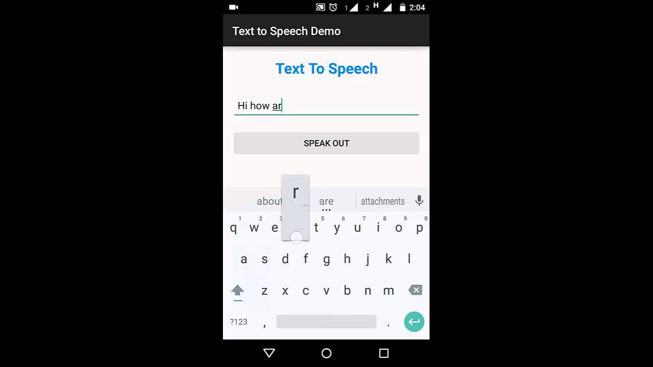 Android Text to Speech Demo