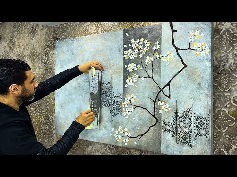 Your creativity starts here: Create a stunning wall mural with putty, step by step ✨"