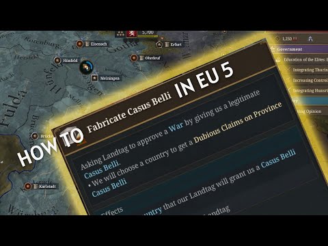 Europa Universalis 5 - How to create a Casus Belli through Parliament