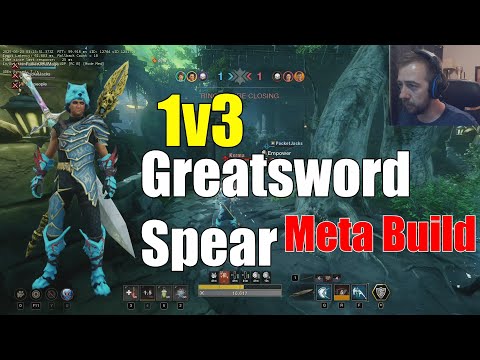 1v3 PvP Greatsword & Spear Build Guide for New World Aeternum 3v3