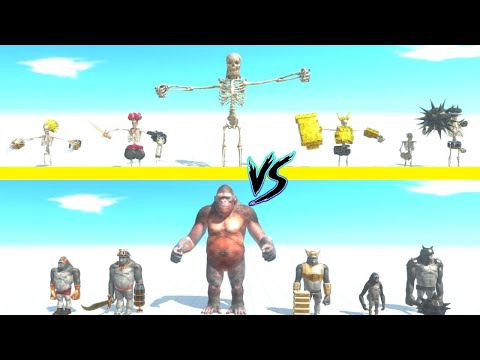 TOURNAMENT  - PRIMATES VS SKELETONS PRIMATES  -  ANIMAL REVOLT BATTLE SIMULATOR