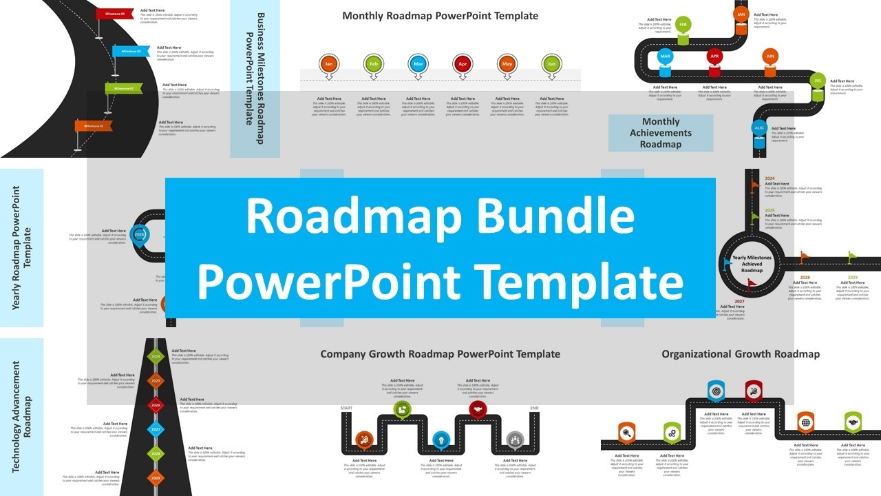 Roadmap Bundle PowerPoint Template | Kridha Graphics