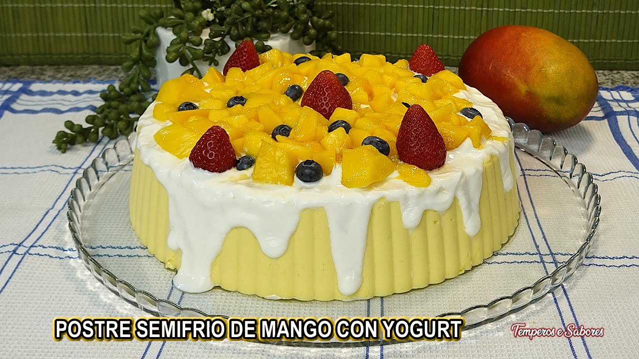 MANGO SEMI-COLD DESSERT WITH YOGURT Super delicious and very easy to prepare you will love it