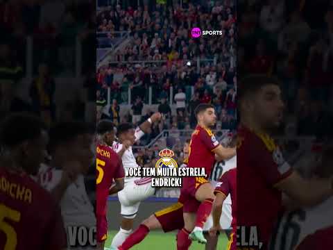 ELE TEM ESTRELA! ENDRICK CRAVOU DE CABEÇA CONTRA A ROMA NA CHAMPIONS #shorts