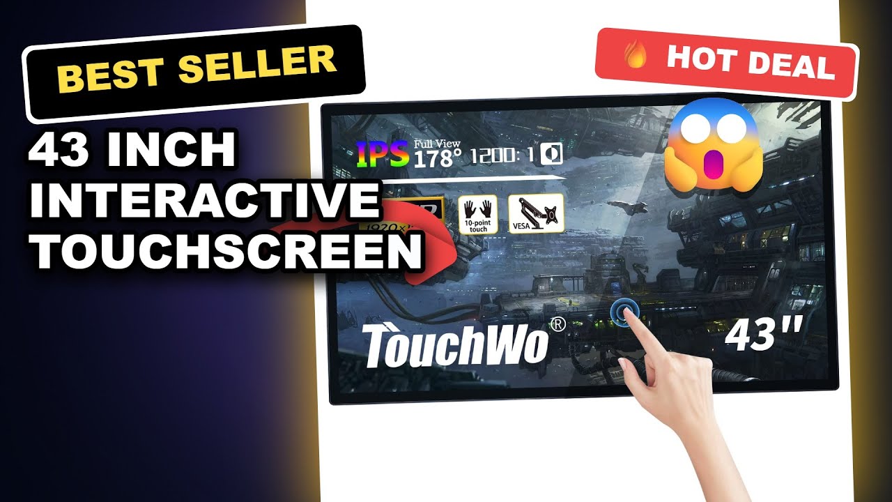 43 inch Interactive Touchscreen Monitor Review: Unleash Your Productivity with Android 12 Smart Board!