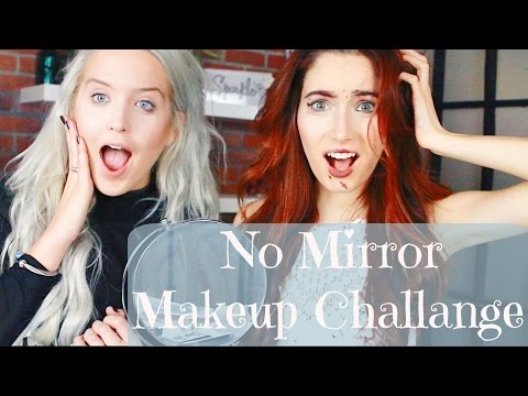 NO MIRROR MAKEUP CHALLENGE | Macy Kate + Clarissa May