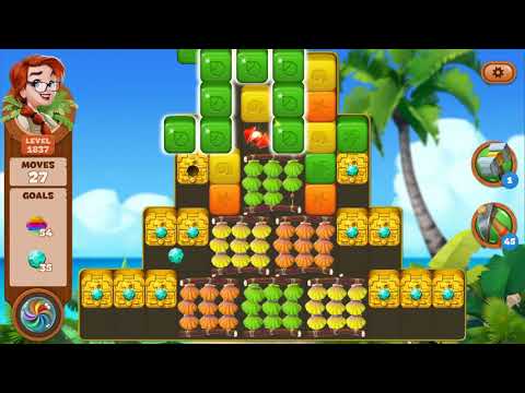 Lost Island Blast Adventure Level 1837 NO BOOSTERS - A S GAMING ✔️