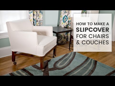 Part of a video titled How to Make a Slipcover - YouTube