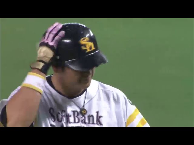 8回裏 ホークス一死1・2塁のチャンスも4番李大浩はダブルプレー…あと1本が出ず!! 2014/6/12 H-D