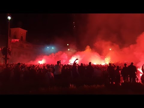 PL: ŁKS Łódź - Chojniczanka Chojnice [Feta, Przemarsz]. 2019-05-11