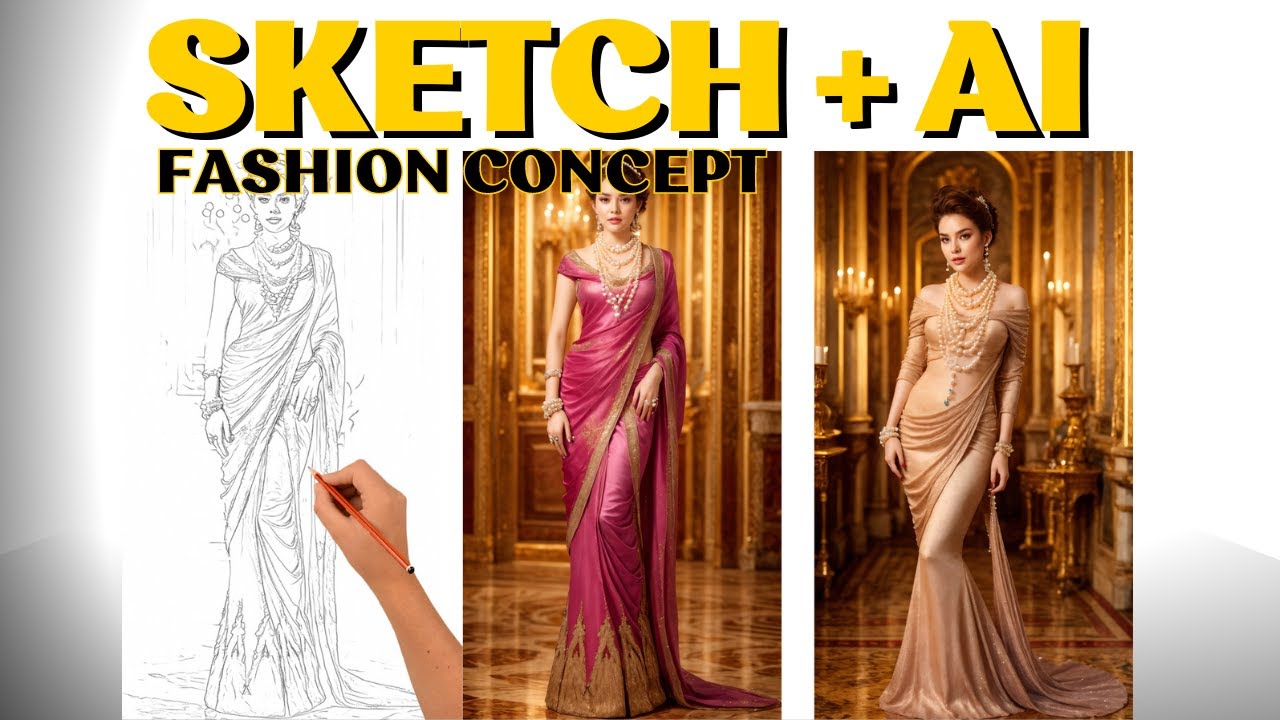 Sketching a Fashionable Lady: The Perfect Fusion of AI and Aristocratic Style#ai #youtube #shortsart