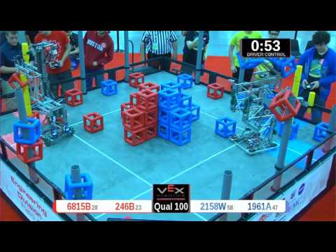 2015 VRC Engr Q100 - 6815B 246B vs 2158W 1961A - 66 to 41 - VEX Worlds 2015 - Engineering Division