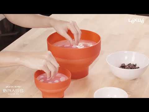 כלי להכנת פופקורן במיקרוגל, סיליקון - קטן Lekue